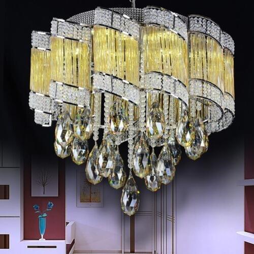 Free shipping Manufactory lustre Gold Crystal Chandelier Light Luxury Crystal light fixture lustres de cristal indoor lighting