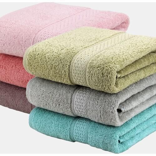 Pure Cotton Super Absorbent Large Bath Towel 70 * 140 Bath Towel Soft Thick Bath Towels Comfortable Beach Towels 15 Colors