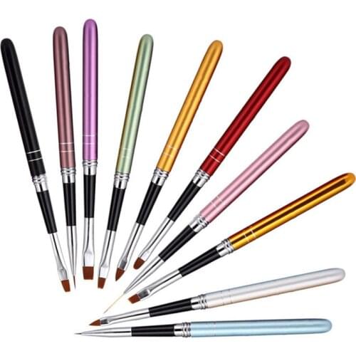 Nail Pen Color Painting Pen Phototherapy Pen Flower Drawing Pen Makeup Brushes Nail Tools 10 Pcs/Set