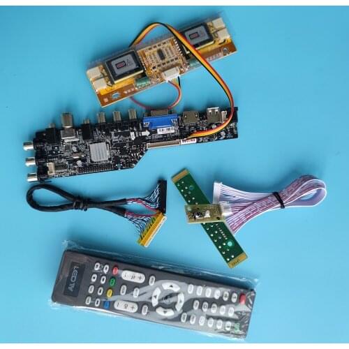 Kit For LM201WE3-TLF2/LM201WE3-TLF8 AV DVB-T 4 CCFL Panel Screen HDMI USB VGA Digital 1680x1050 TV Controller Board Driver LCD