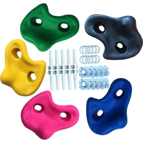 1/5/8 PCS Rock Climbing Holds Wall Rock Climbing Stones Plastic Backyard Outdoor Indoor Kids Toys with Mounting Hardware Screws