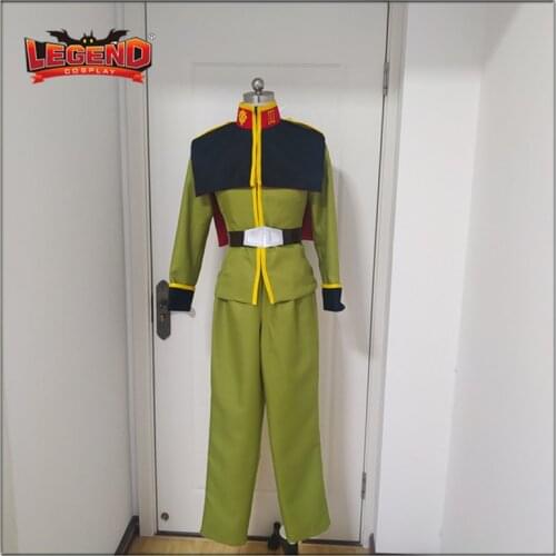 Cosplay legend Anime GUNDAM Char Aznable Cosplay Costume Adult Officer Commander Uniform Suit Custom Made H001