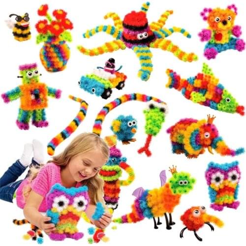 DIY Creative Construction Toys Magic Puffer Ball Thorn Balls Assembling Toys Model Building Blocks Toys for Children Gifts