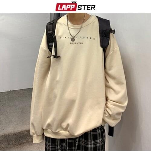 LAPPSTER Men Oversized Colorful Spring Hoodies 2021 Mens Korean Fashions Harajuku Sweatshirts Male Japanese Streetwear Clothing
