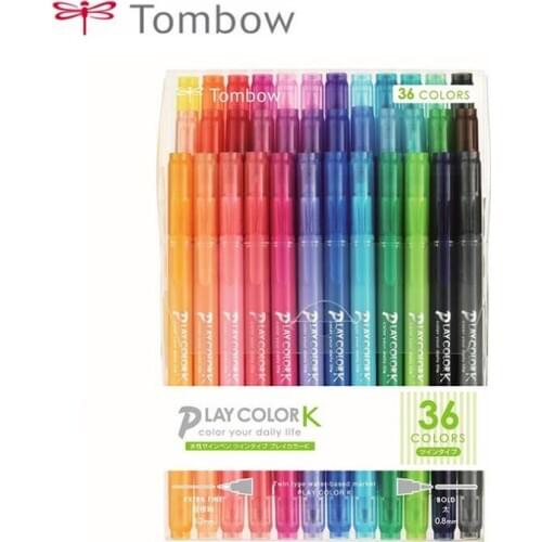 Tombow Play Color K Watercolor Marker Pens Twin Tip 36 Colors Japan