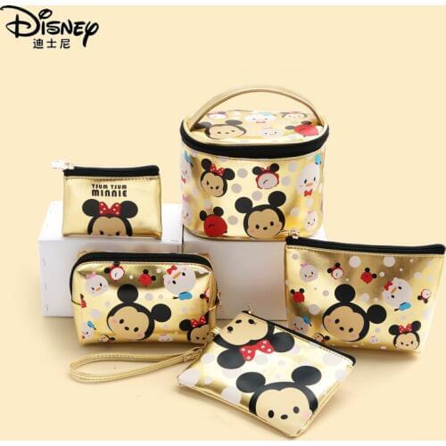 Disney Genuine Mickey Minnie Tsum Fashion Multifunctional Cosmetic Bag Wallet Storage Bag Fashion Mummy Bag Girl Gift Hot Sale