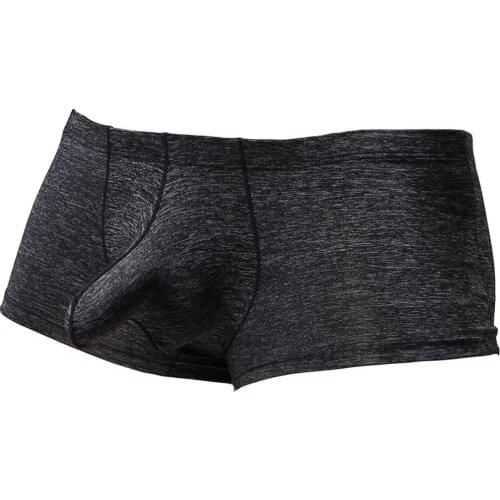 Mens ice silk trackless underwear elephant trunk anti damp bullet boxers