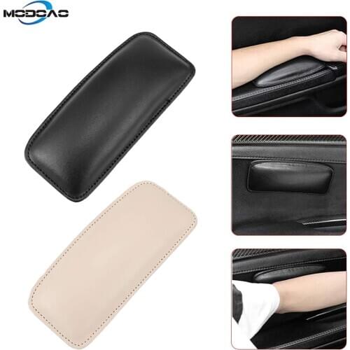 Car Knee Cushion Leather Auto Center Console Knee Cushions Soft Pad Car Side Cushion Foot Care Knee Leggings Cover Thigh Support
