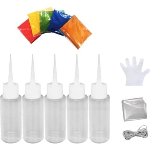 Tie Dye Kit Fabric Textile Permanent Paint Color Crafts DIY Kids Children Creative Art Crafts Projector