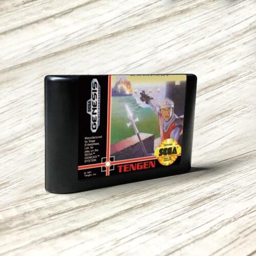 Rampart - USA Label Flashkit MD Electroless Gold PCB Card for Sega Genesis Megadrive Video Game Console