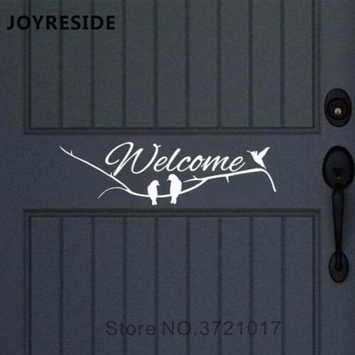 House Front Doors Sticker Birds Branches Nature Beatiful Wall Doors Mural Decals House Home Room Decor Decoration 40 Colros M040