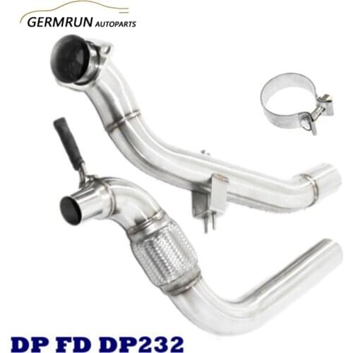 3" Catless Down Pipe for 2015-2016 FO*RD Must@ng EcoBoost 2.3T Two Pieces Design