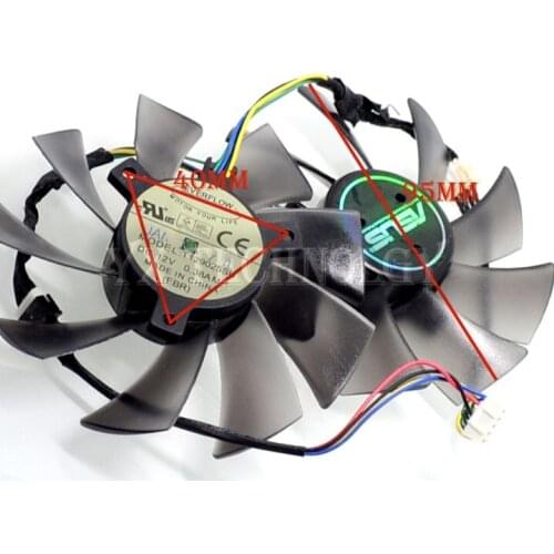 Video card fanNew HD7970 HD7950 GTX680 DirectCU II ENGTX580 DCII Graphics card fan T129025SU 93mm diameter 12V 0.38A 10pair/lot