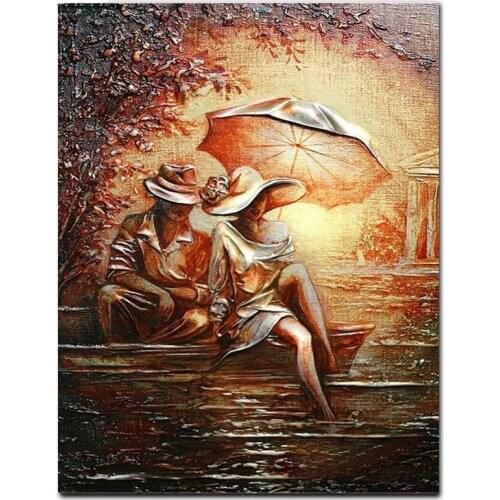 New Arrival Diamond Painting Embroidery Boat Love Couple Crystal Beads 5d Cross Stitch Kits Handwork Portrait Mosaic Art