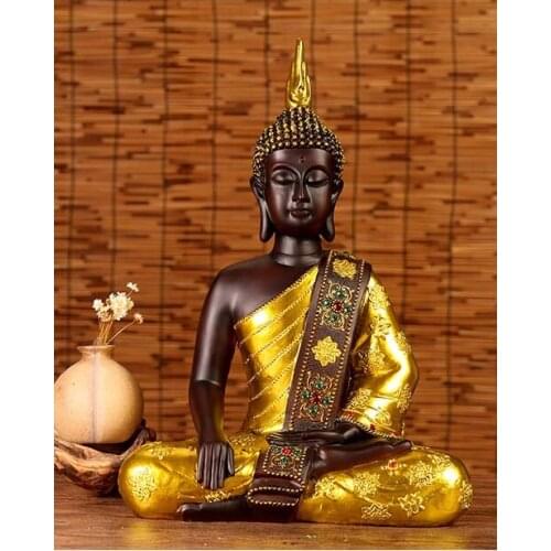 WHOLESALE BUDDHIST SUPPLIES # 42CM LARGE HOME TEMPLE DECORATIVE BUDDHA ART -SOUTHEAST ASIA PRAYING SITTING BUDDHA ART STATUE