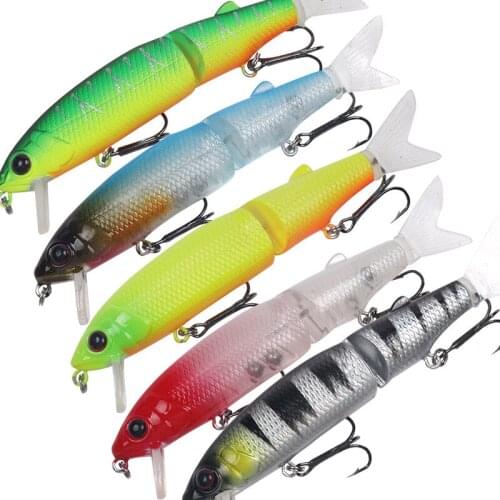 Wholesale Suspend Lure 88mm/7.2g Fishing Lure Two Sections with Soft Tail Minnow