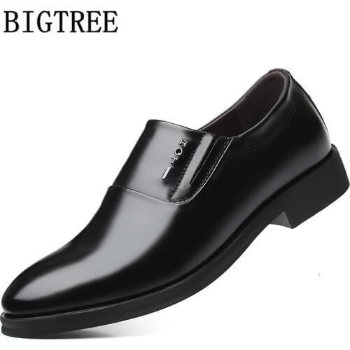 Black Dress Shoes Men Classic Fashion Office Shoes Men Formal Italian Coiffeur Loafers Mens Shoes Genuine Leather Slip Dress