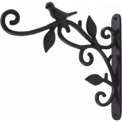 Hanging Plant Hook Cast Iron Flower Basket Hooks Bracket Hanger for Bird Feeder Lantern Planters Pots Wind Chimes