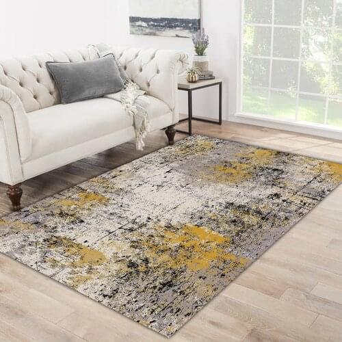Grey white yellow carpet yellow white paint patterned carpet modern carpet living room bedroom carpet free shipping soft