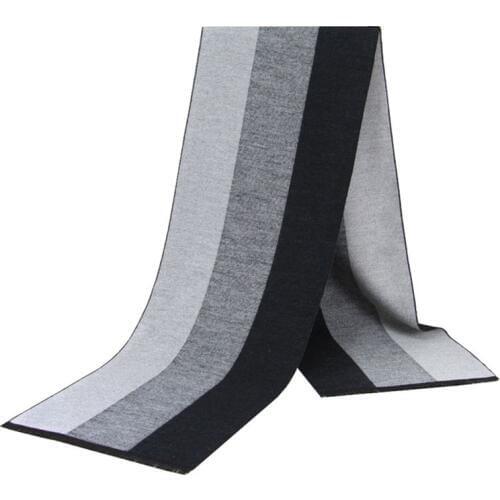 Shawls and Scarves Cashmere Scarf Men Woman Scarf Thicken Wool Scarf Pashmina Winter Warm Warp Male Striped Foulard