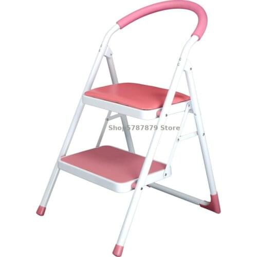 Household Ladder Folding And Thickening Indoor Herringbone Ladder Chair Dual Purpose Mobile Ladder Climbing Ladder