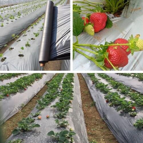 40m~5m 0.02mm Garden Silvery Black Reflective Film Orchard Fruit Tee Planting Plastic Mulch Film Greenhouse Vegetable Care Cover