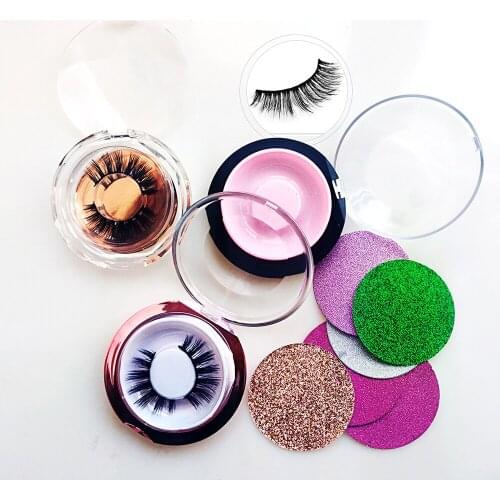 S Series Three-color Round Box Packaging Natural Plump And Soft False Eyelashes Beauty Products Eyelashes Support Wholesale