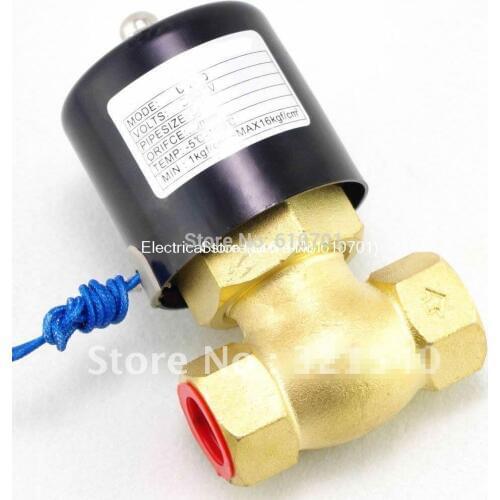 US-32 2L-32 1-1/4"BSPT DN32 2Way NC Hi-Temp Brass Steam Solenoid Valve DC 12V/24V AC24/110V/220V PTFE Pilot Piston