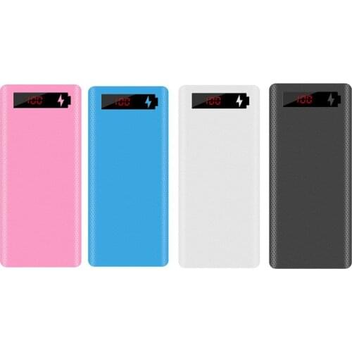 8x18650 Battery Charger Box Power Bank Holder Case Dual USB LCD Digital Display 8*18650 Battery Shell Storage Organize DIY