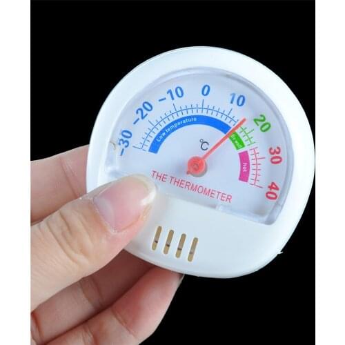 1pc Household Analog Thermometer Fridge Refrigerator Hygrometer Temperature Humidity Monitor Meter Gauge Random Color