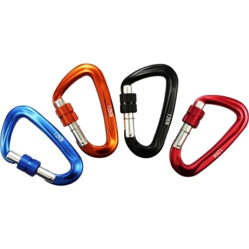 10pcs 7075 aviation aluminum carabiner D-type mountaineering quick hook