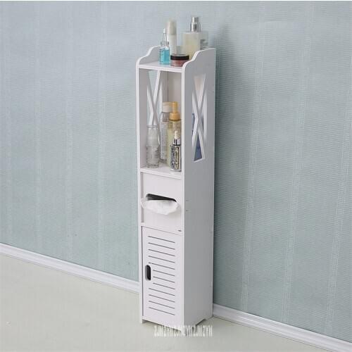 13 Modern Simple Waterproof Bathroom Storage Cabinet Floor Type Toilet Vanity Side Cabinet Multifunctional Tissue Storage Rack