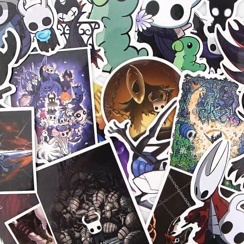 19Pcs Game Hollow Knight Stickers Pack For On The Laptop Fridge Phone Skateboard Travel Suitcase Sticker