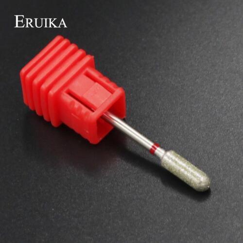 ERUIKA 1PC Diamond Nail Drill Smooth Cylinder Burr Bit Electric File Nail Cutter Manicure Machine Professional Nail Mills Tool