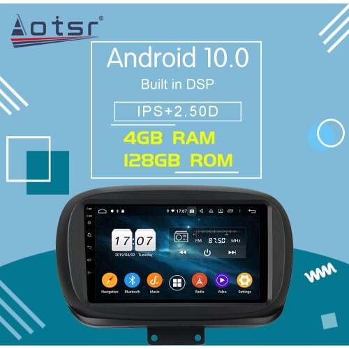 For Fiat 500X 2015 - 2019 128GB Android 10 Car Radio Player 2 Din GPS Navigation Player Car DVD Multimedia Player WIFI RDS IPS