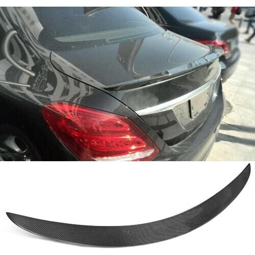 Carbon Fiber Car Rear Trunk Lip Spoiler Wing for Mercedes Benz W205 C63 AMG C180 C200 C250 Sedan 4D 2015-2017 Rear Wing Spoiler