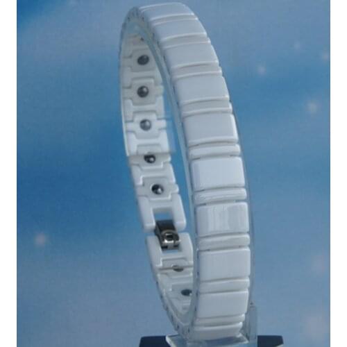 White hi tech scratch proof magnetic ceramic braclet bangles