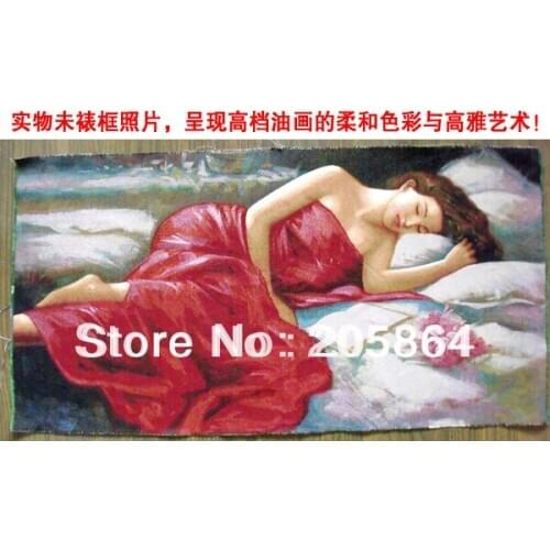 Free shipping hot sells middle size famous picture,Sleeping Beauty,wall tapestry decoration picture