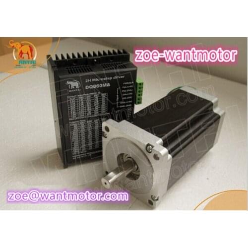 Cheap CNC !Wantai 1Axis Nema34 Stepper Motor 85BYGH450D-008 1090oz+Driver DQ860MA 80V 7.8A 256Micro
