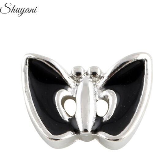 F438 Hot Fashion 20pcs/lot Cute Butterfly Charms For Women Floating Lockets Pendant
