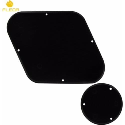 FLEOR Set of Electric Guitar Back Plate Control Cavity Cover & Switch Cavity Cover fit LP Guitar Parts , Black or Cream Yellow