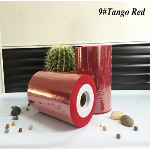 ) Hot Sale Tango red Color Nylon Tulle Spool Rolls 100yds For Decoration