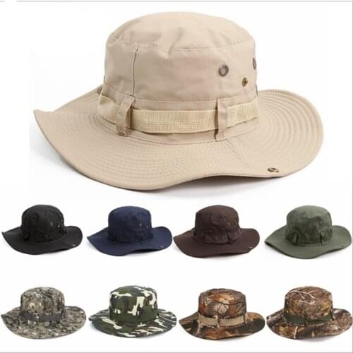 WZCX Camouflage Outdoor Double Sided Shading FishermanS Hat Sun Protection Unisex Adjustable Basin Cap Fishing Hat
