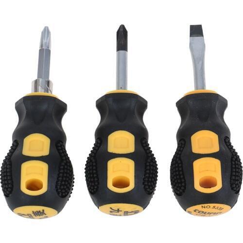 Cross/Flat Head Screwdriver Small Radish Mini Screwdriver Short Double Purpose Repair Tool for iPhone Cellphone PC Electronic