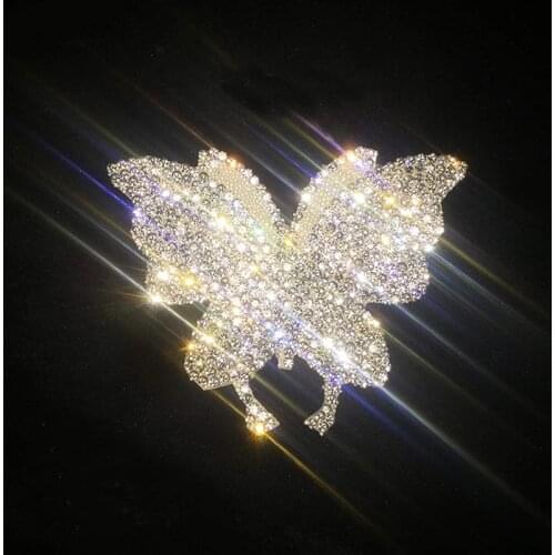 Bling Crystal Rhinestone Butterfly Car Sticker Self-Adhesive Sparkling Decal Diy Glitter Crafts Phone Gift Laptops Window Motifs