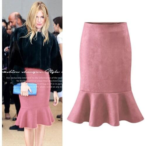 Noritree Suede Pencil Skirts