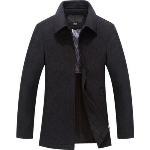 New Brand wool Jacket Men Casual Coat Fashion Outerwear Man spring autumn Jacket Overcoat Pea Coat Plus Size 3XL