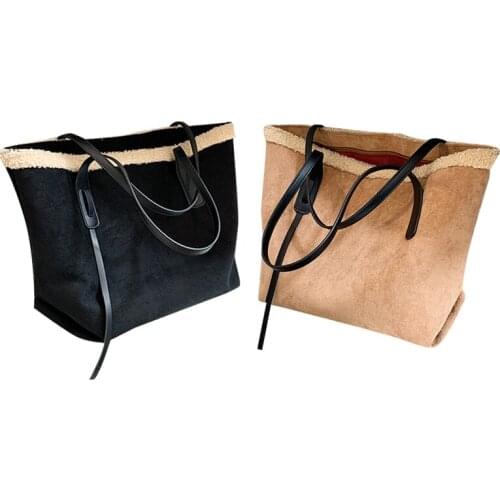 New Suede Leather Shoulder Bag,Large Capacity Versatile Handbags,for Women&Office Ladys Tote