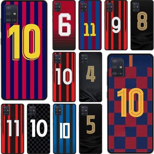 Player Numbers Shockproof Case For Samsung A51 A71 A21S Bag Fundas Soft Black Cover For Samusng A01 A11 A31 A41 M31 Shell Coque