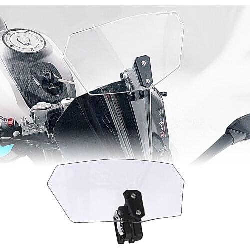 Airflow Adjustable Windscreen Wind Deflector Universal Motorcycle Windshield For BMW Triumph Yamaha Honda Suzuki MT09 GS800 1200